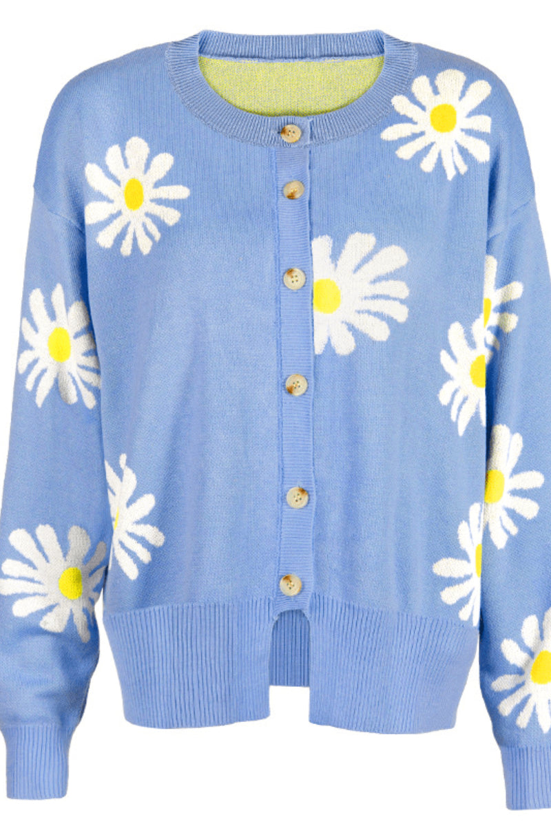 Lovely Daisy Embroidery Cardigan