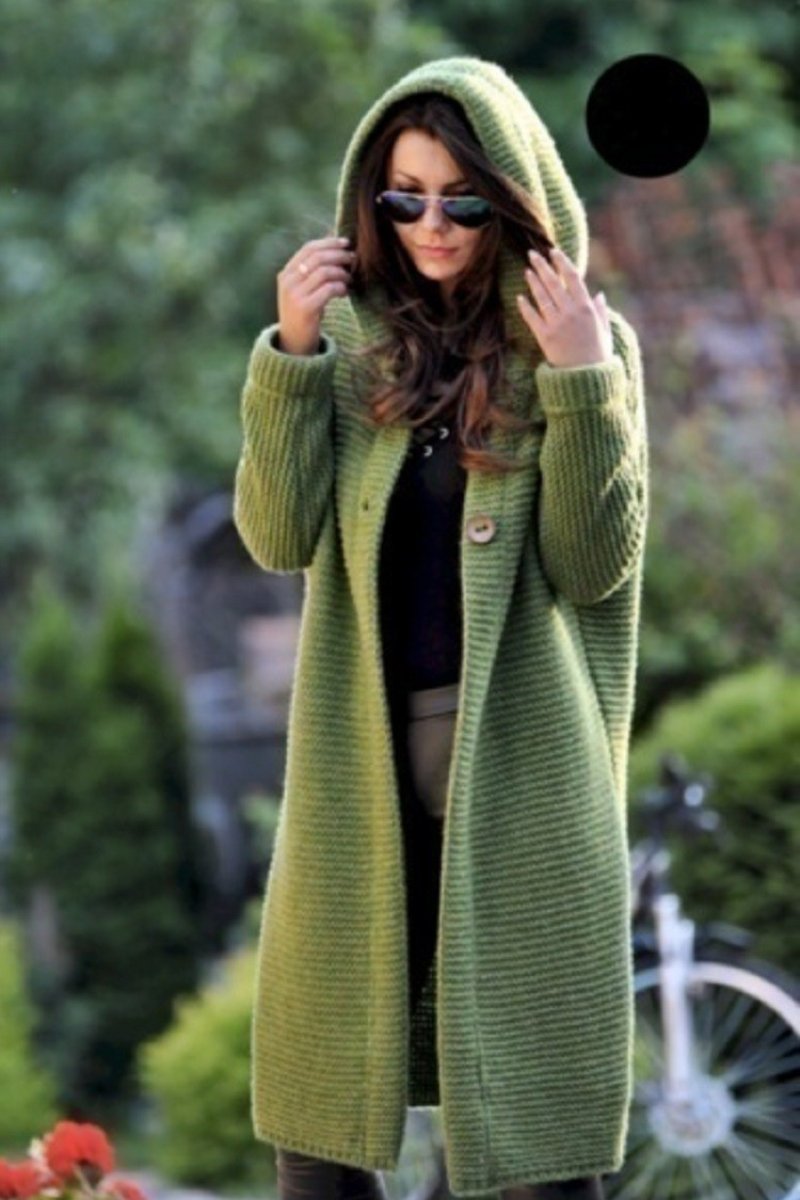 Mid-length Coat Sweater Cardigan