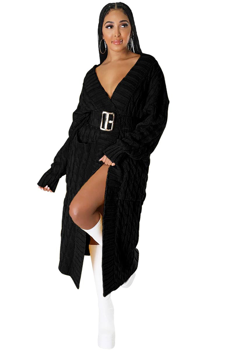 Long Knitted Sweaters Cardigan - Fashionpara