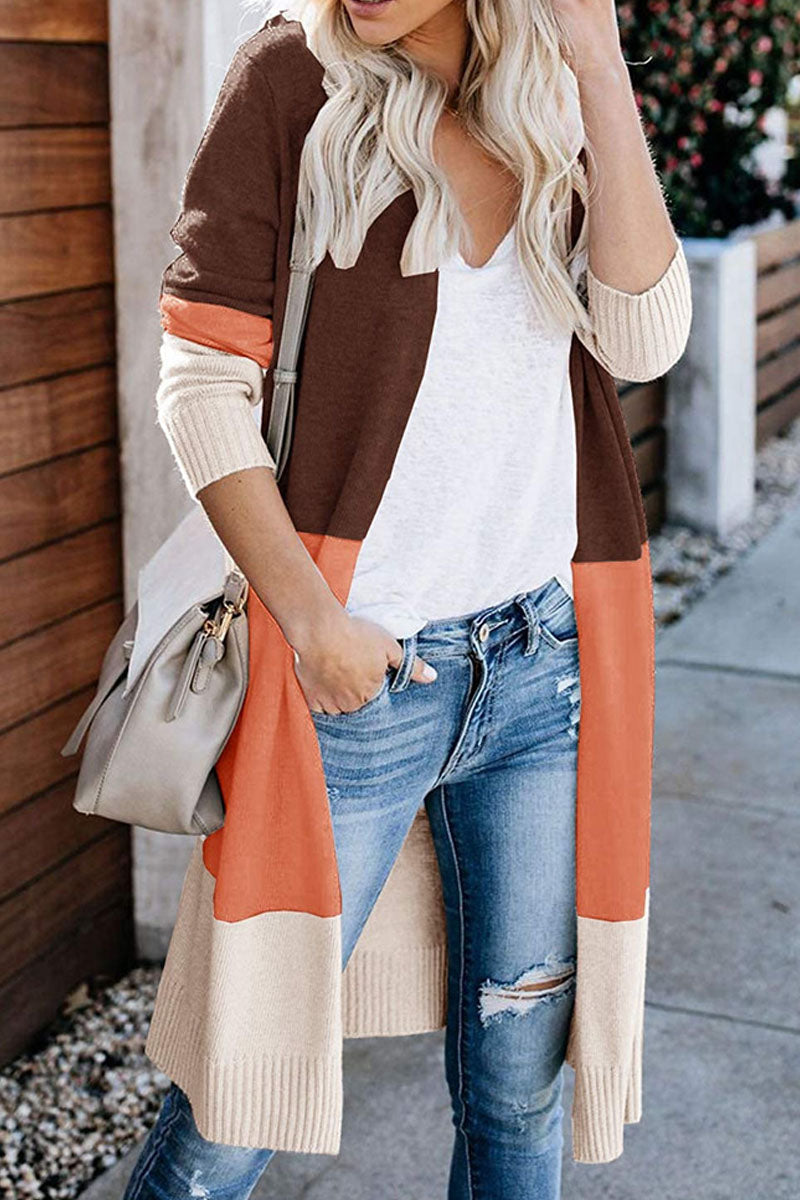 Patchwork Loose Casual Cardigan (3 Colors)