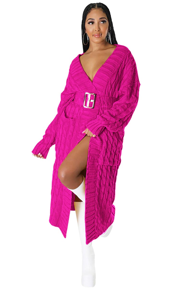 Long Knitted Sweaters Cardigan - Fashionpara