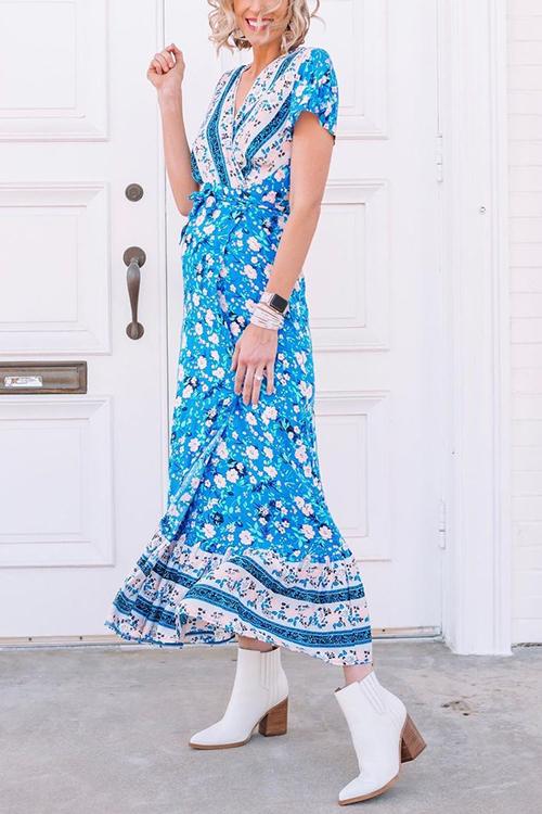 Bohemian Floral Maxi Dress - Fashionpara