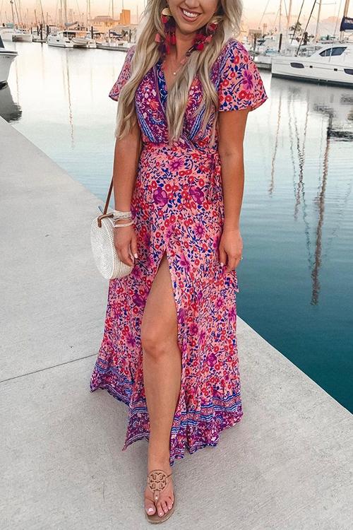 Bohemian Floral Maxi Dress - Fashionpara