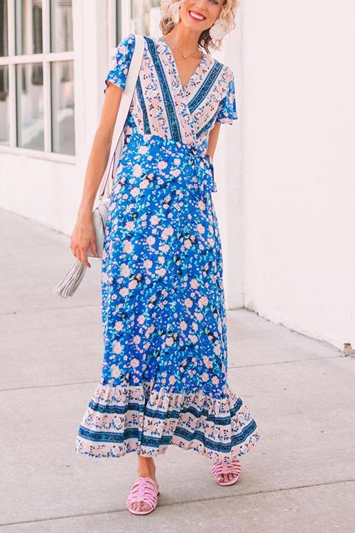 Bohemian Floral Maxi Dress - Fashionpara