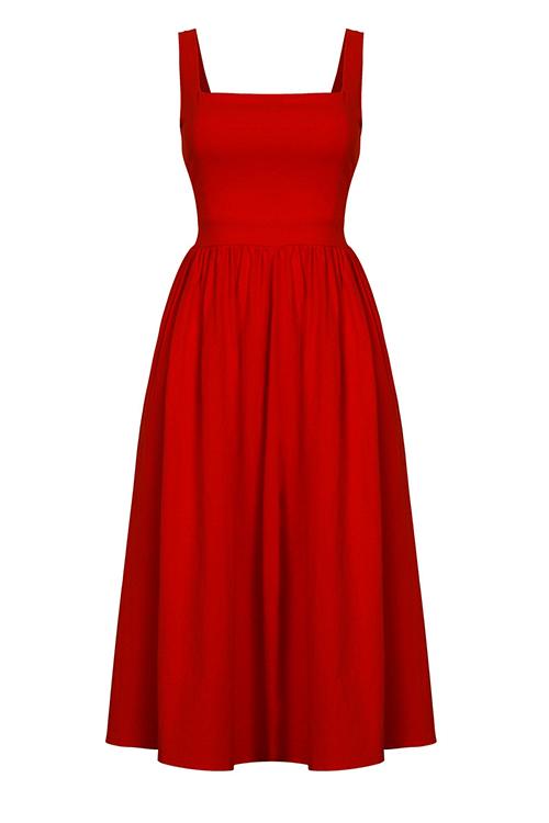 Square Neck Slip Maxi Dress - Fashionpara