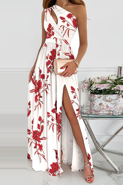 Cut Out One Shoulder Maxi Dress - Fashionpara