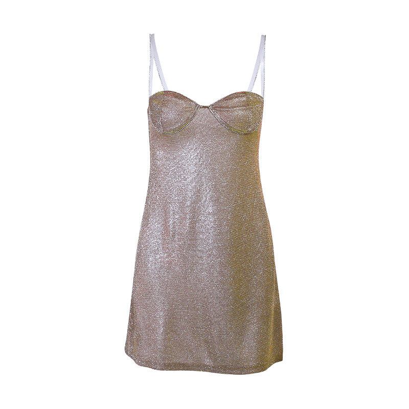 Honey Mini Dress in Diamond Sand - Fashionpara