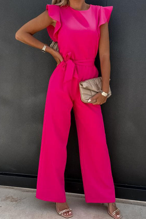 Impression Of You Ruffles Bleted Jumpsuits - Fashionpara