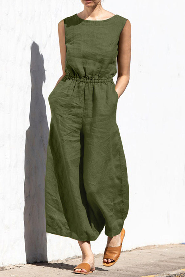 Life is a Breeze Sleeveless Jumpsuit - Fashionpara