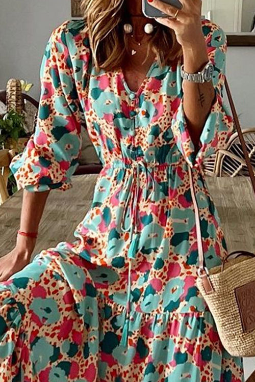 Down The West Coast Bohemia Print Maxi Dress - Fashionpara