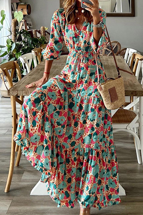 Down The West Coast Bohemia Print Maxi Dress - Fashionpara