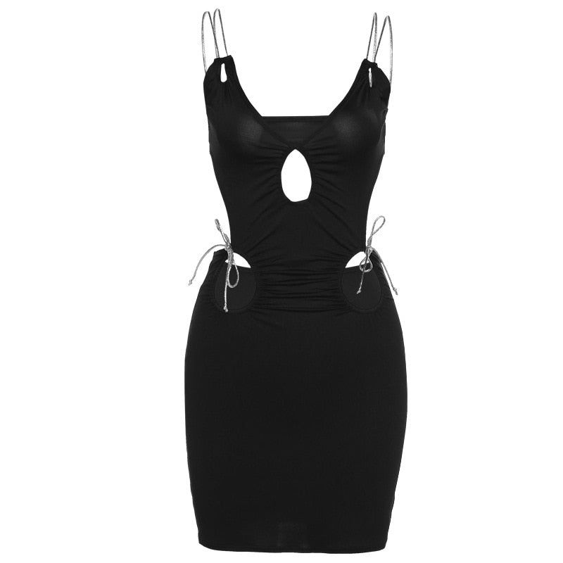 Addicted To Love Diamond Strap Mini Dress - Fashionpara