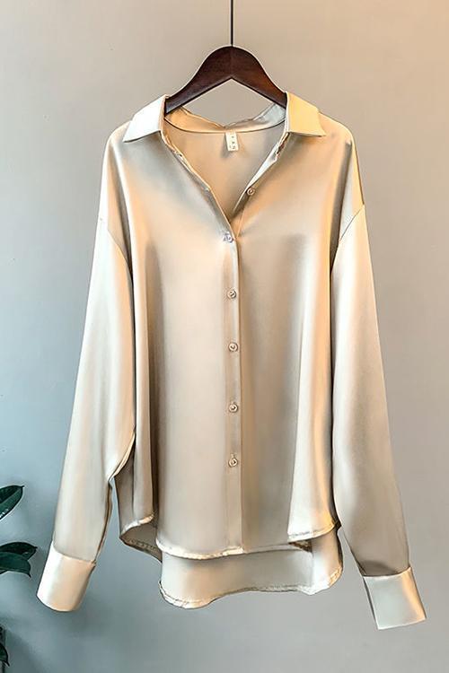 Classic With A Twist Satin Shirt