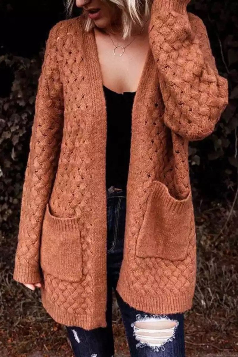 Long Knitted Sweaters Cardigan