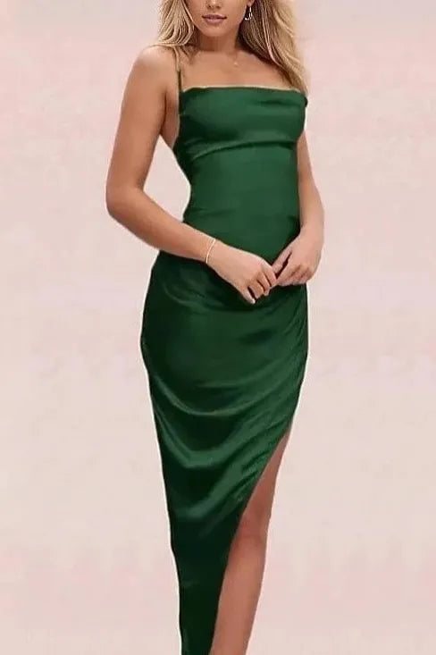 Ale Bodycon Midi Dress - Emerald Green - Fashionpara