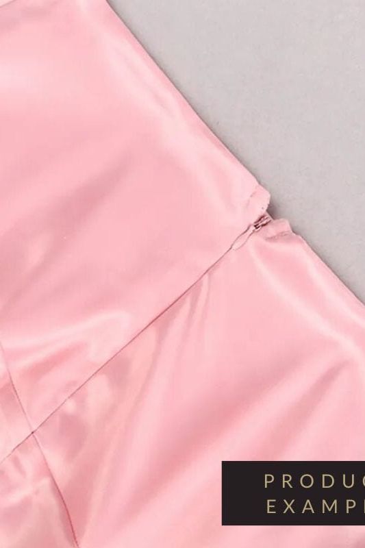 High Waist Satin Bodycon Maxi Skirt - Dusty Pink - Fashionpara