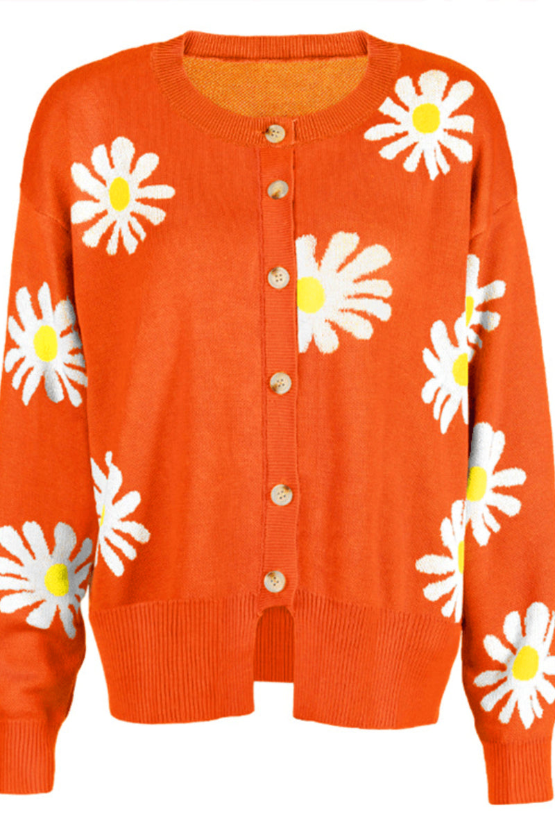 Lovely Daisy Embroidery Cardigan